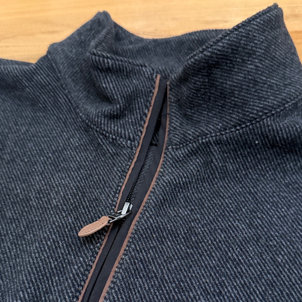 Vineyard Vines Men's Dark Gray Zip-Up Sweater